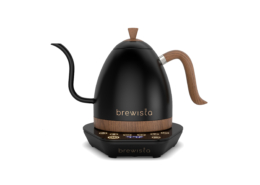 Brewista Artisan Kettle 900ml — Mattschwarz (Seitenansicht)