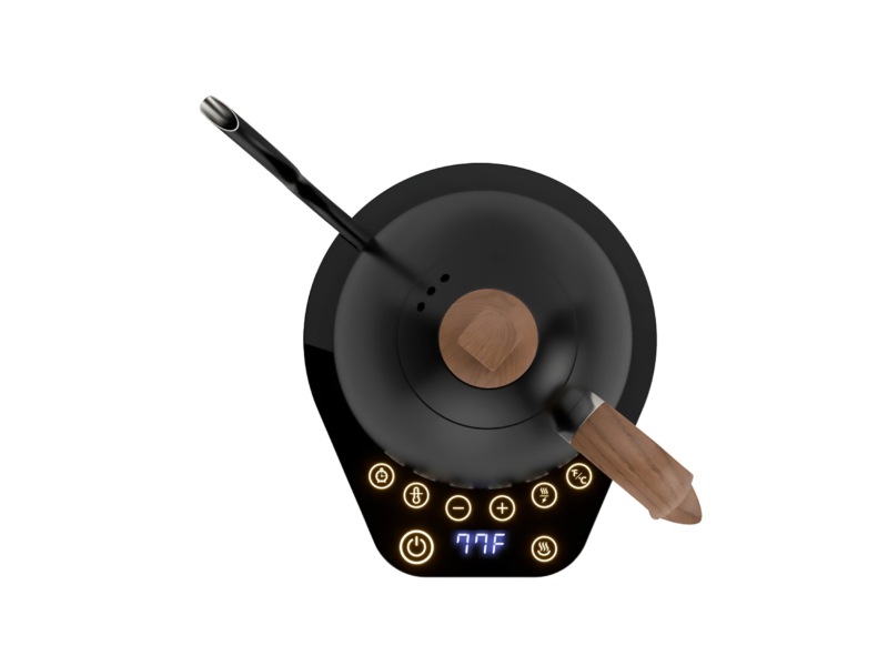 Brewista Artisan Kettle 900ml — Mattschwarz (topansicht)