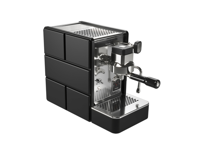 Stone Espresso — Pure Black (Angle)